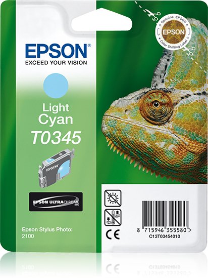 Tinta Original Epson Cian Claro Stylus Photo/2100 (T0345)