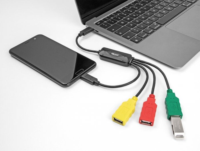 EAN 4043619642038 - DeLOCK 64203 cambiador de género para cable 3 x USB-A female + 1 x USB-C Multicolor imagen 3