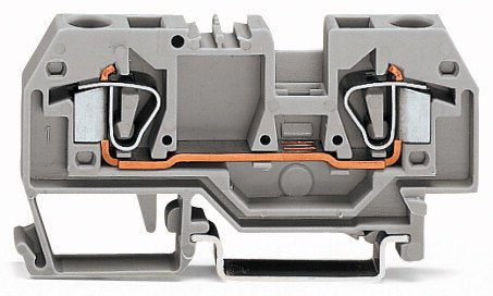 Wago 282-901 2-Borne De Paso Para Conductores,6 Mm,Mittige Rotulación,Gris