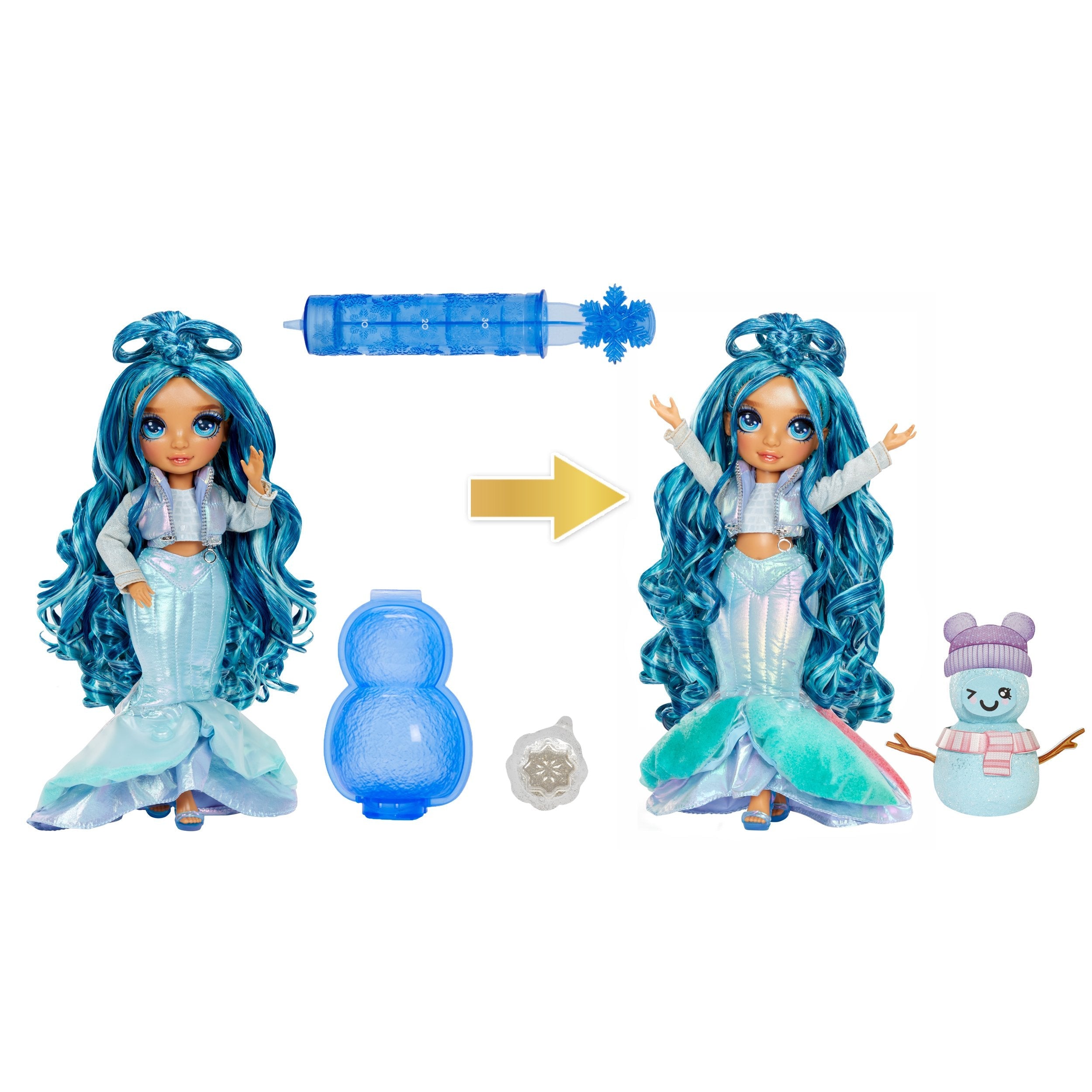 Muñeca Entretenimientos Rainbow High Winter Wonderland - Bella (Azul), Muñeca 120834-Euc