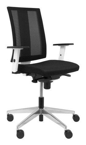Silla Cózar Blanca Con Respaldo Malla Asiento Bal