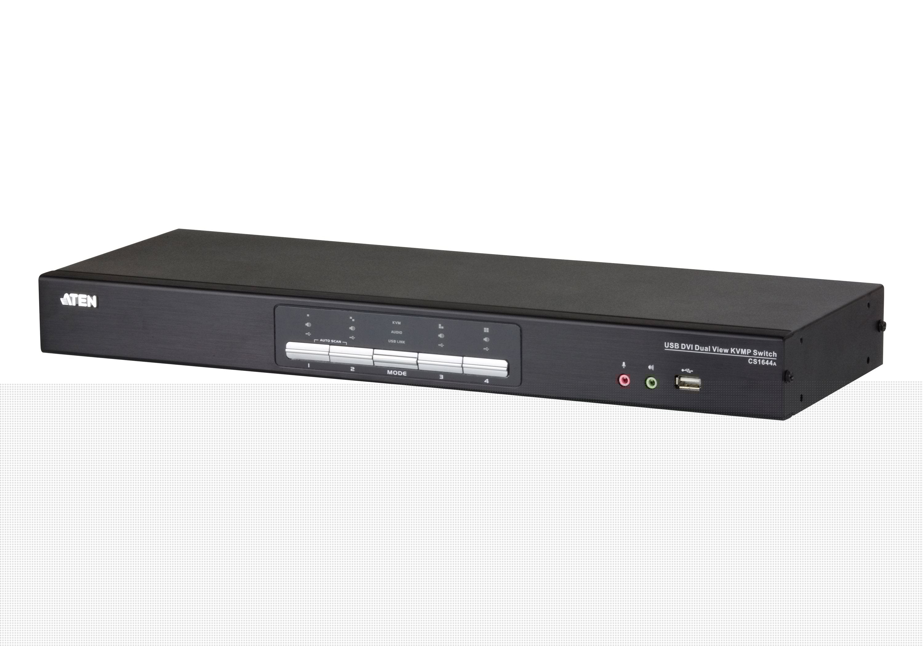 Switch Usb Kvmp, Aten Cs1644a, 4 Puertos, Dual-Dvi (Dvi-I/Dual Link), Usb 2.0, Audio