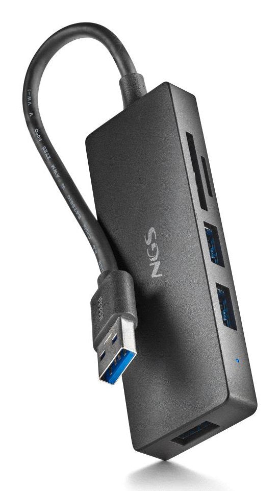 EAN 8435430626049 - NGS IHUB READER USB 3.2 Gen 1 (3.1 Gen 1) Type-A 5000 Mbit/s Negro imagen 1