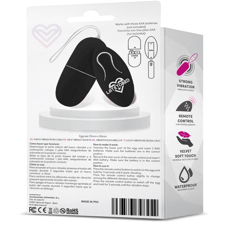 Ecoblack Huevo Vibrador Con Control Remoto