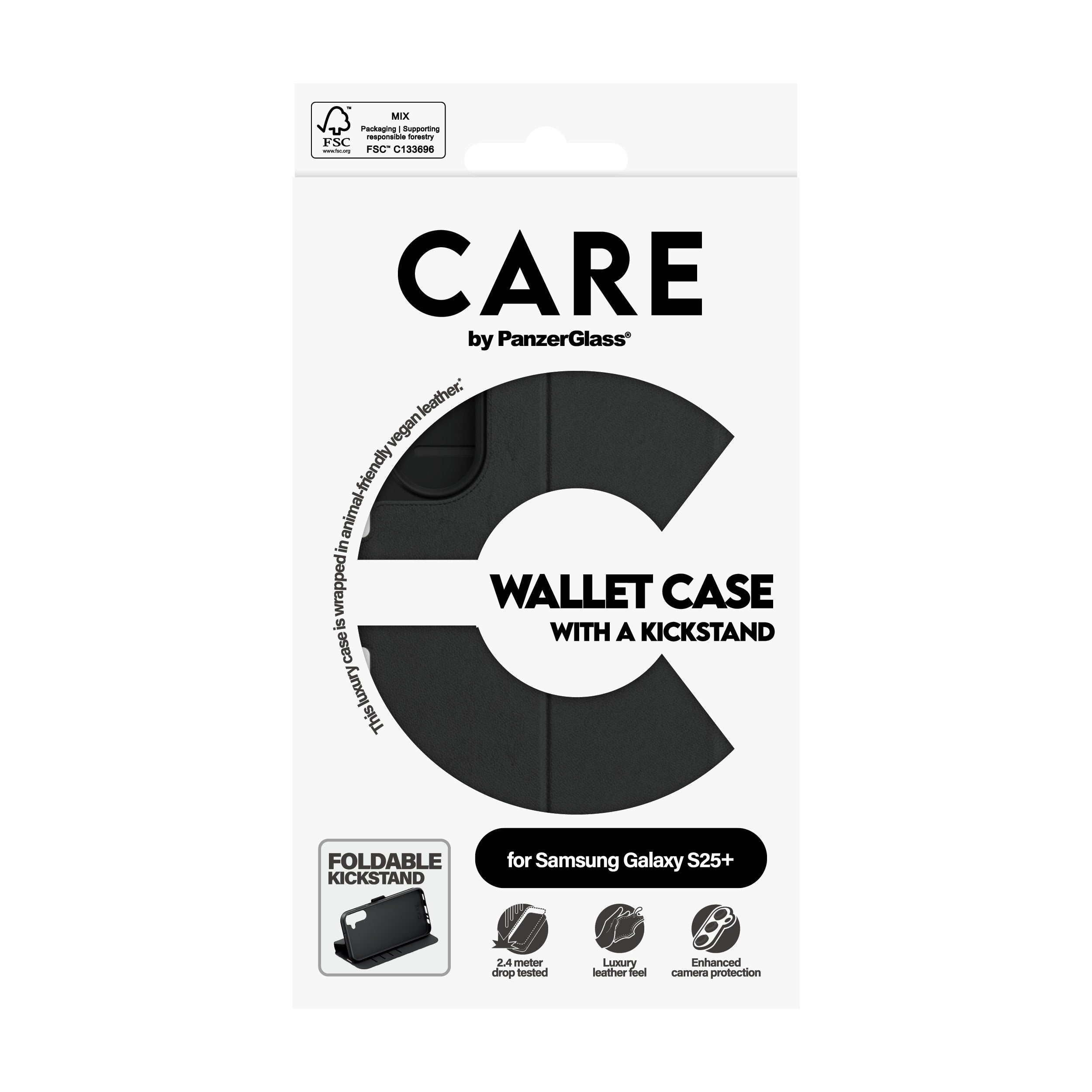 EAN 5715685016677 - PanzerGlass CARE™ by ® Wallet Case w. Kickstand Samsung Galaxy S25+ funda para teléfono móvil Negro imagen 4
