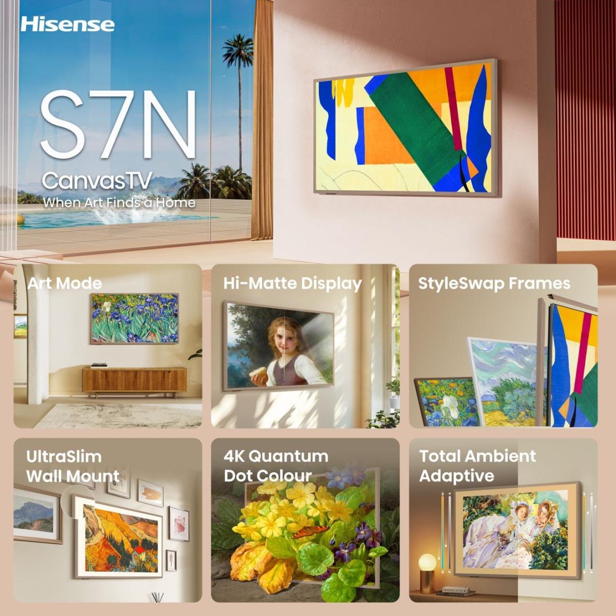 EAN 6942351410869 - Hisense 55S7NQTUK 139,7 cm (55") 4K Ultra HD Smart TV Wifi Oro 400 cd / m² imagen 3