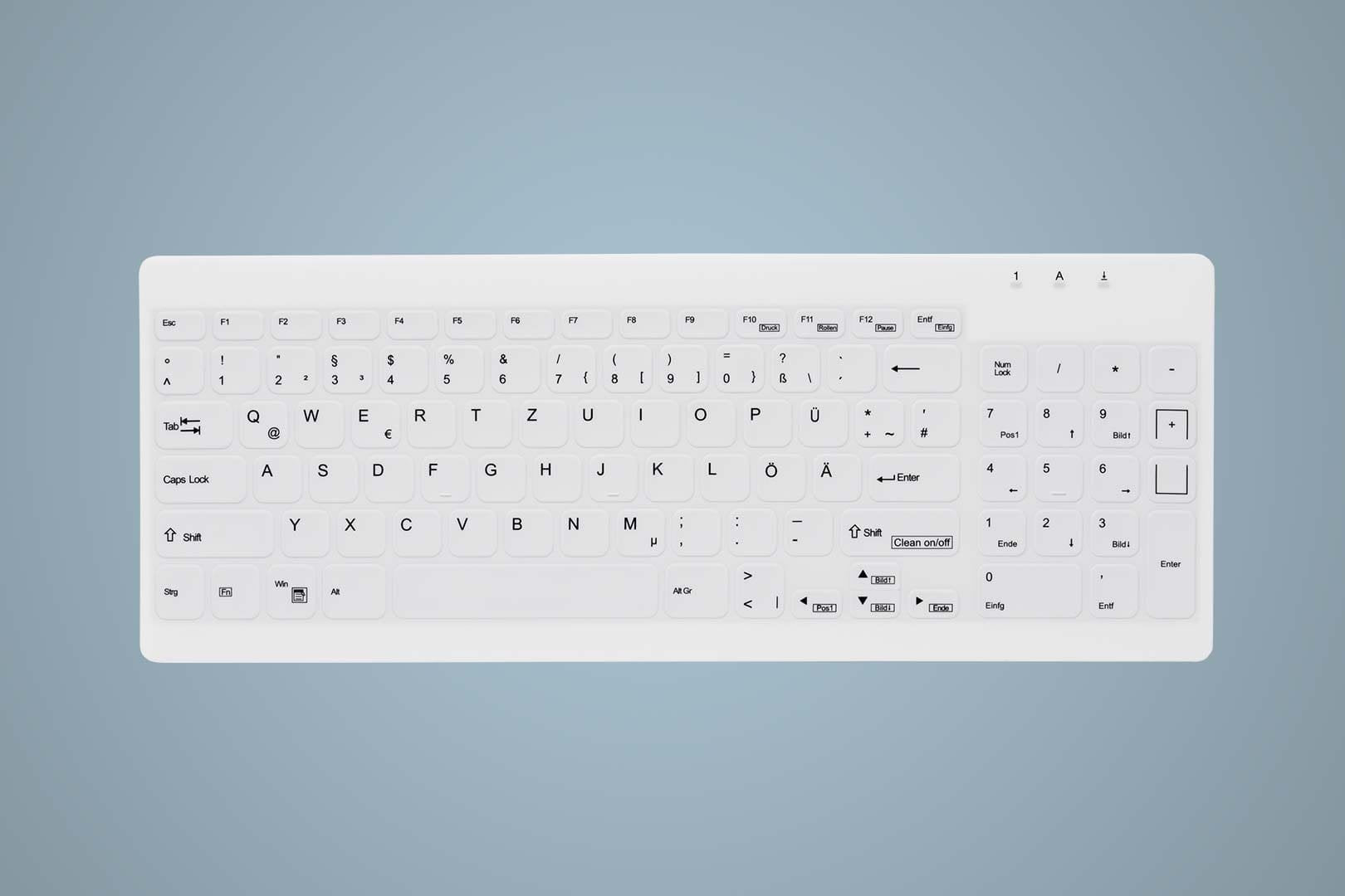 Cherry Aktive Key Hygiene Compact Ultraflat Keyboard With Nu
