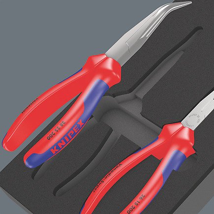 Wera 9781 Bandeja De Espuma Knipex Juego De Alicates 2, 3 Piezas, Juego De Alicates (Negro/Gris, En Bandeja De Espuma Para Carro De Taller)