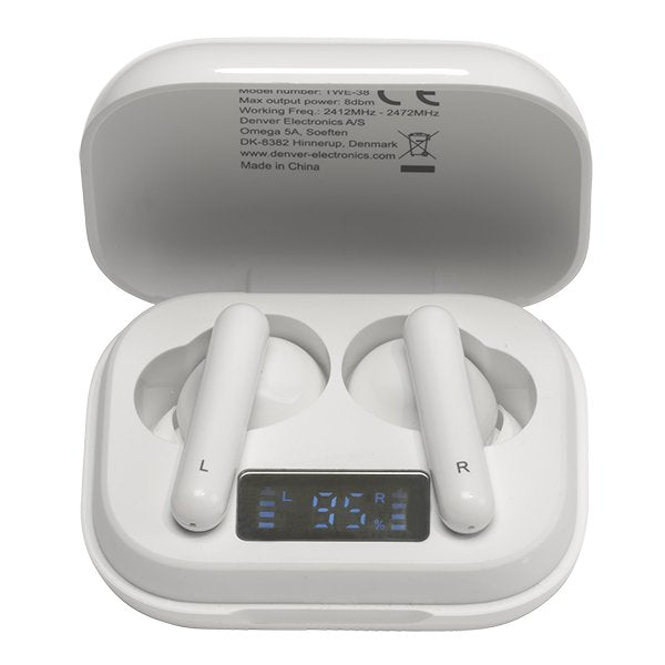 EAN 5706751051692 - Denver TWE-38 auricular y casco Auriculares Inalámbrico Dentro de oído Llamadas/Música Bluetooth Blanco imagen 9