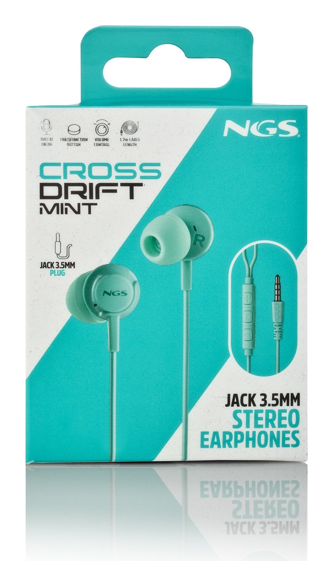EAN 8435430627237 - NGS CROSS DRIFT MINT Auriculares Alámbrico Dentro de oído Llamadas/Música Color menta imagen 8