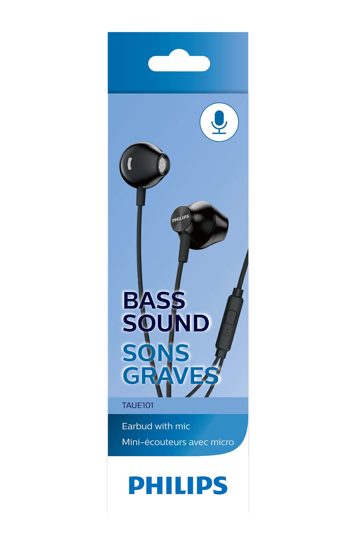 EAN 4895229100589 - Philips TAUE101BK/00 auricular y casco Auriculares Alámbrico Dentro de oído Llamadas/Música Negro imagen 3