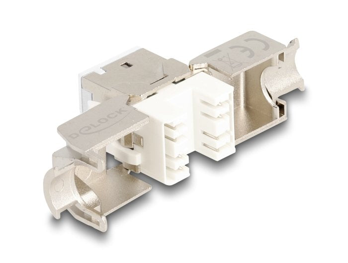 Delock Keystone Modulo Rj45 Hembra A Lsa Cat.6a Blanco Set 10 Piezas