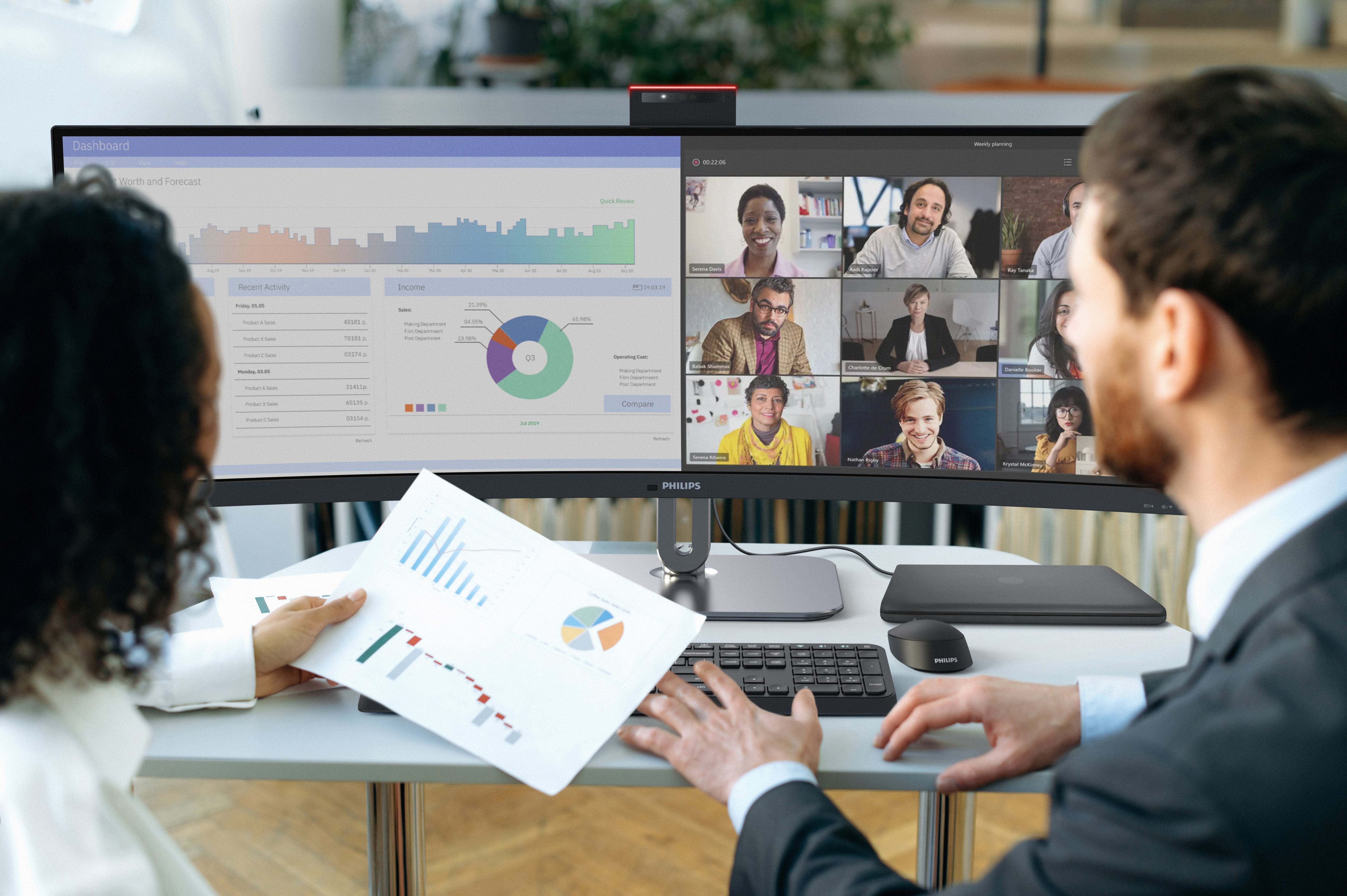 EAN 8712581804763 - Philips 49B2U6903CH/00 pantalla para PC 124,5 cm (49") 5120 x 1440 Pixeles Dual QHD LCD Gris imagen 9