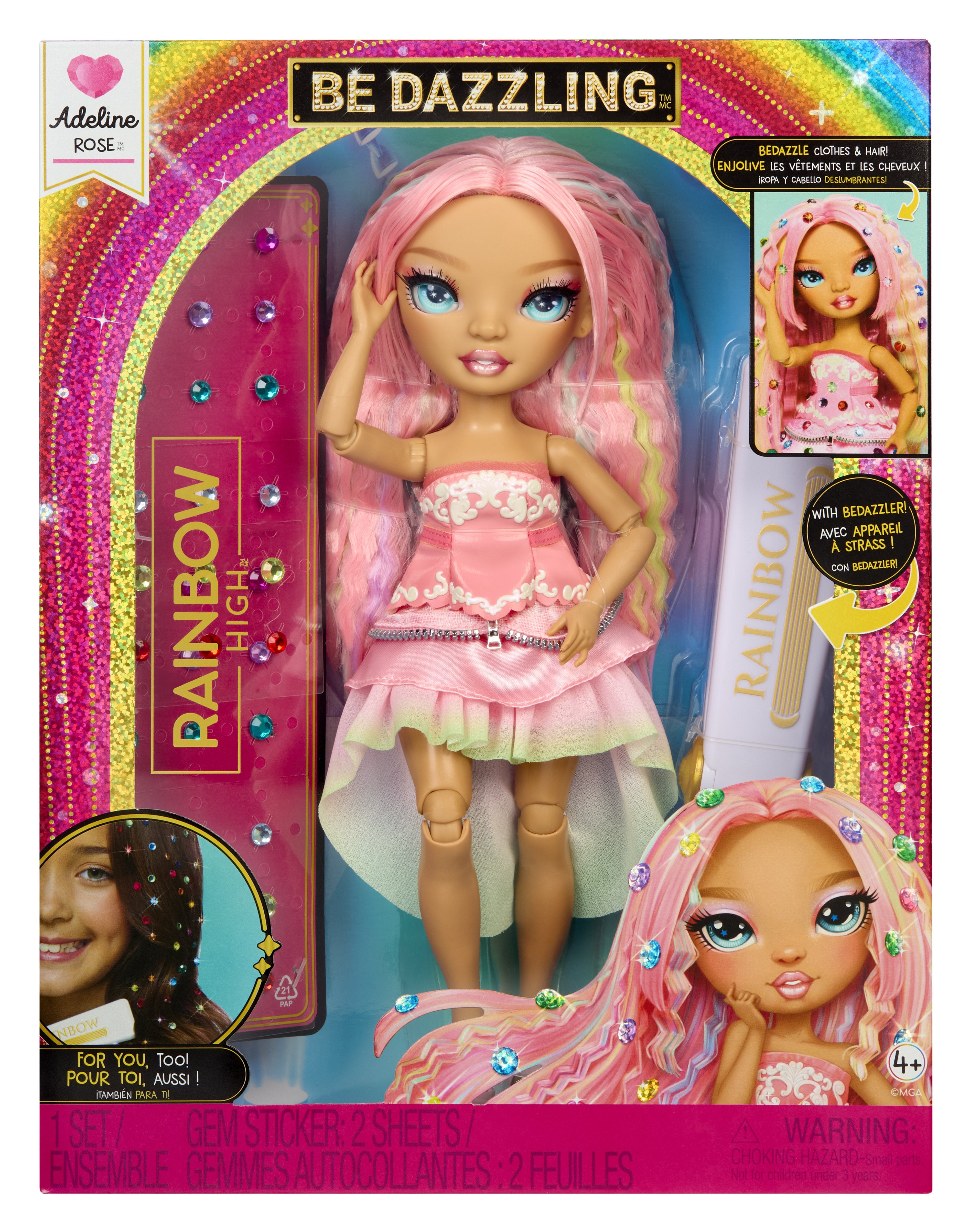 EAN 0035051597797 - Rainbow High Be Dazzling Fashion Dolls - Adeline Rose (Pink) imagen 2