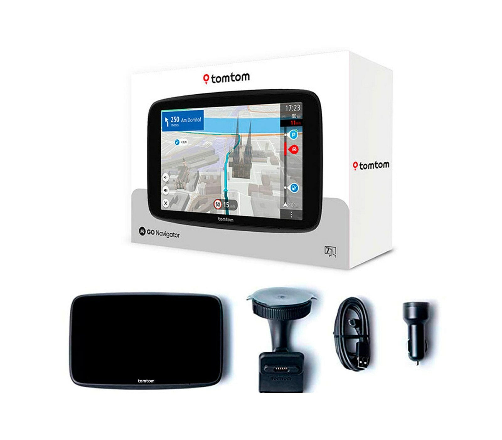 Tomtom Go Navegador Portátil/Fijo 17,8 Cm (7") Pantalla Táctil Negro