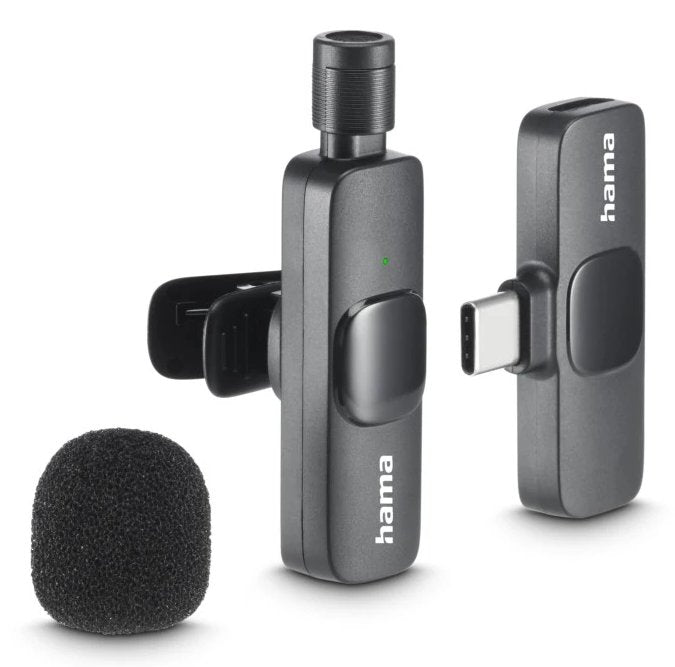 Microfono Hama De Solapa Inalambrico - 2200 Ohm - Usb-C - Sujeccion Con Clip - Negro