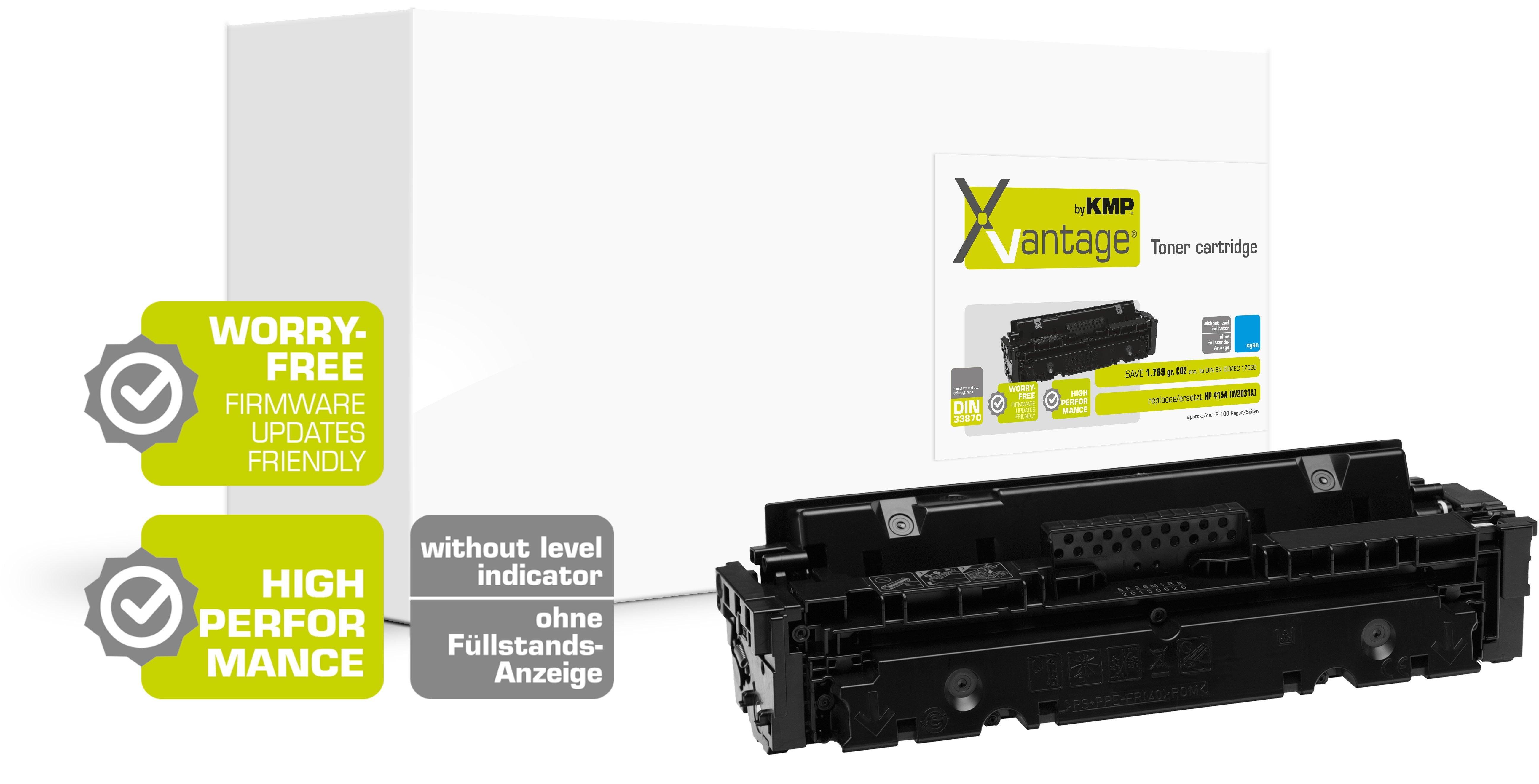 Toner Kmp Xvantage Hp415a W2031a 2100 Copias Cyan Remanufactured