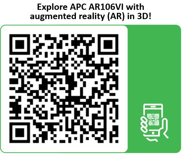 Apc Ar106vi Armario Rack 6u Bastidor De Pared Negro