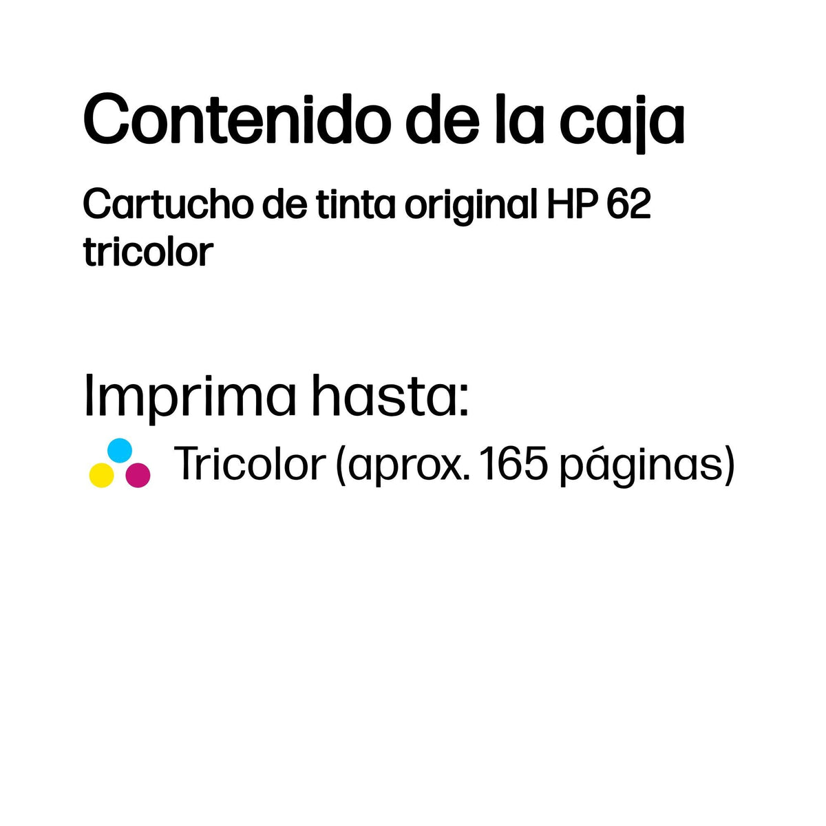 Hp Tinta C2p06ae / 62 C,M,Y