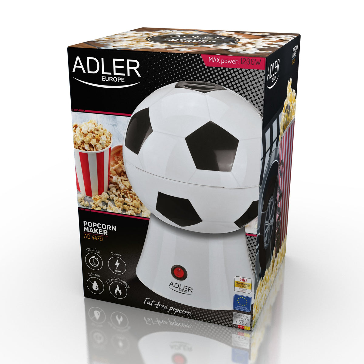 EAN 5908256839557 - Adler AD 4479 palomitas de maiz poppers Negro, Blanco 2,5 min 1200 W imagen 5