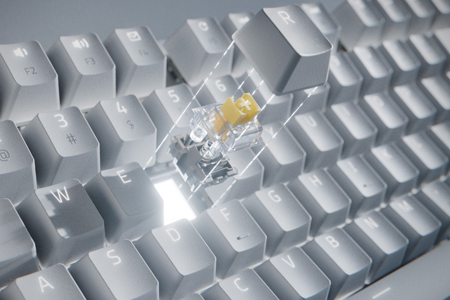 Teclado Inglés Razer Pro Type Ultra Usb + Rf Wireless + Bluetooth Qwerty Ee. Uu. Plata, Blanco