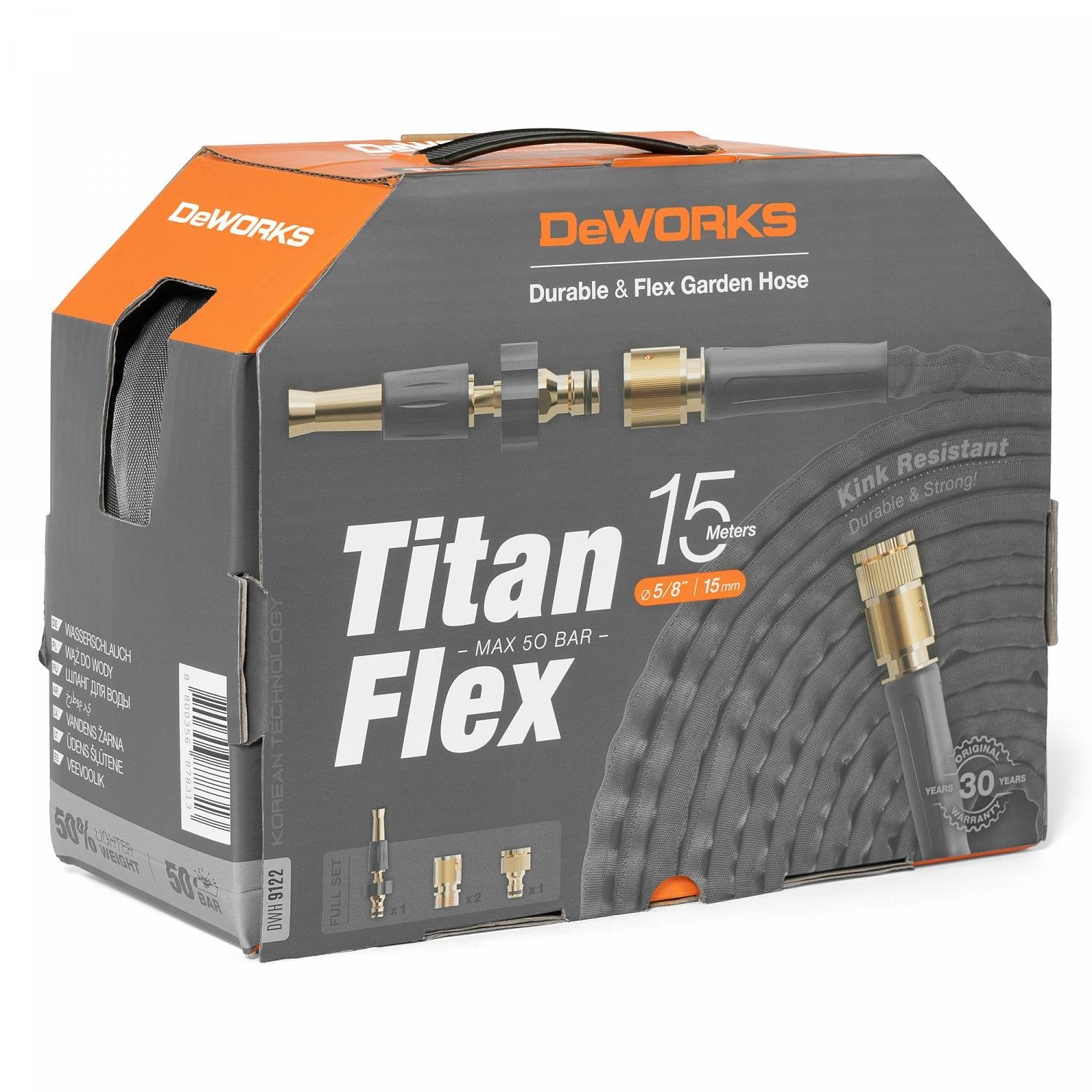 Hose Watering Titanflex 15m/5/8" Dwh 9122 Daewoo