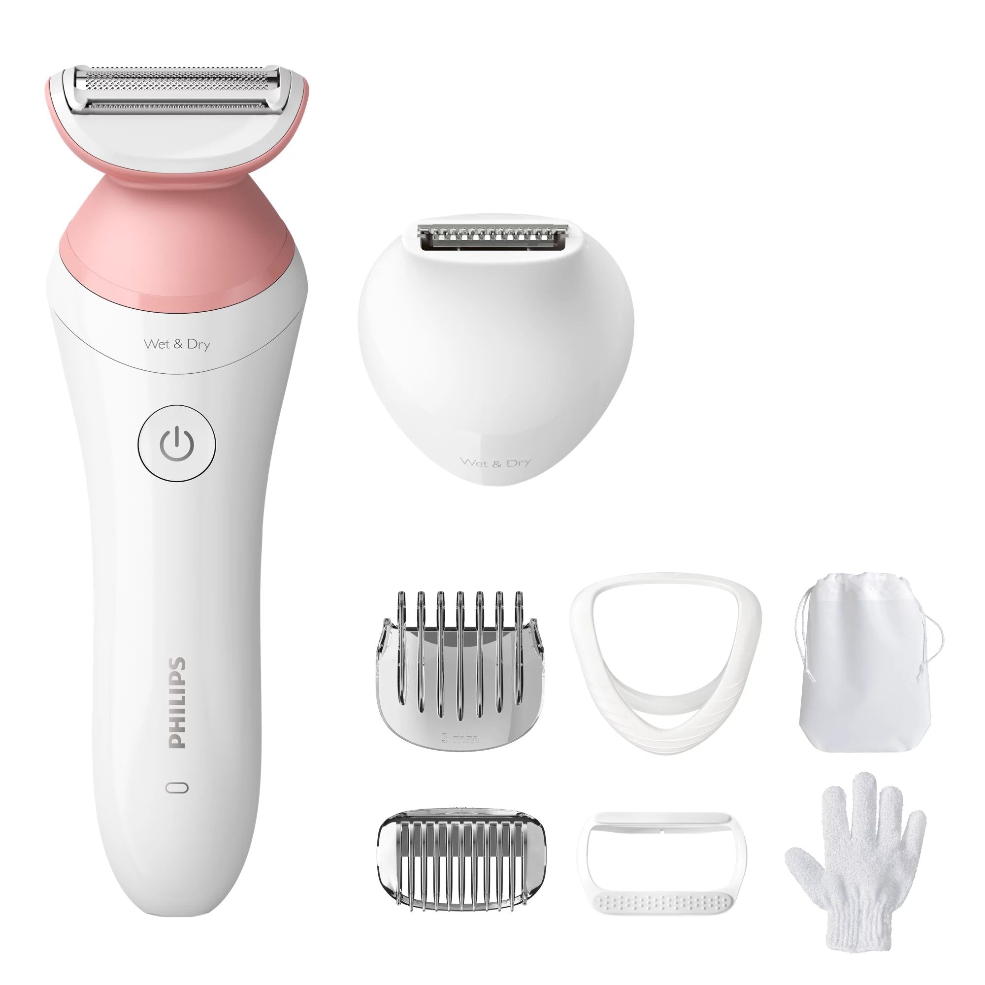 EAN 8710103998174 - Philips 6000 series BRL146/00 maquinilla de afeitar para mujer 1 cabezal(es) Recortadora Gris, Rosa, Blan imagen 1