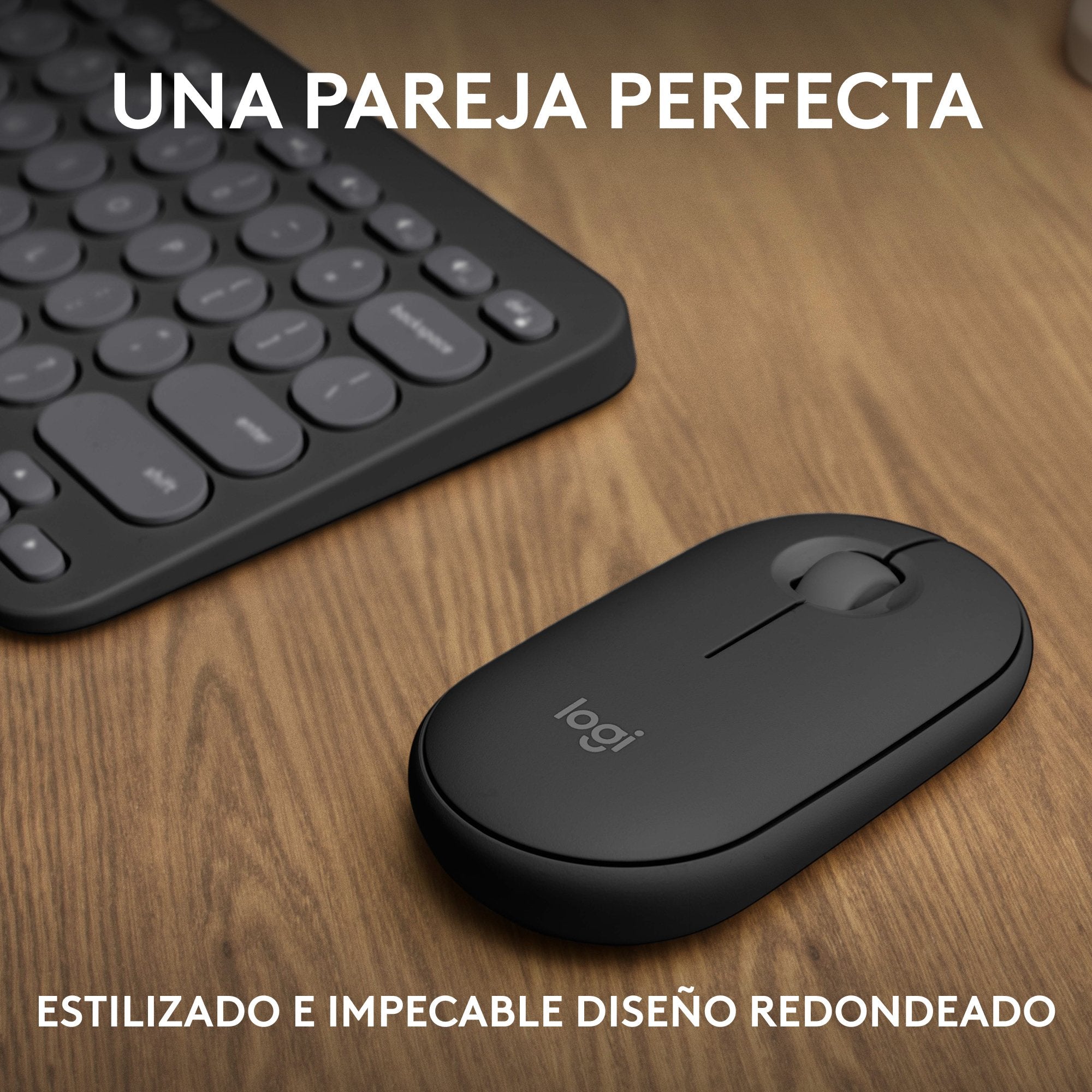 Teclado Español Logitech Pebble 2 Combo Ratón Incluido Universal Rf Wireless + Bluetooth Qwerty Grafito