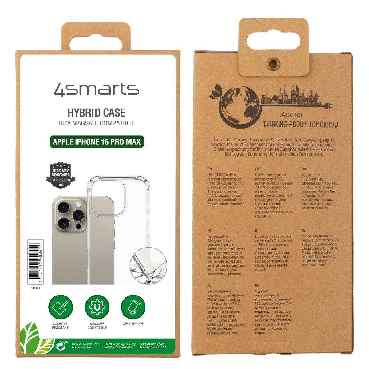 EAN 4252011909414 - 4smarts 541184 funda para teléfono móvil 17,5 cm (6.9") Transparente imagen 6