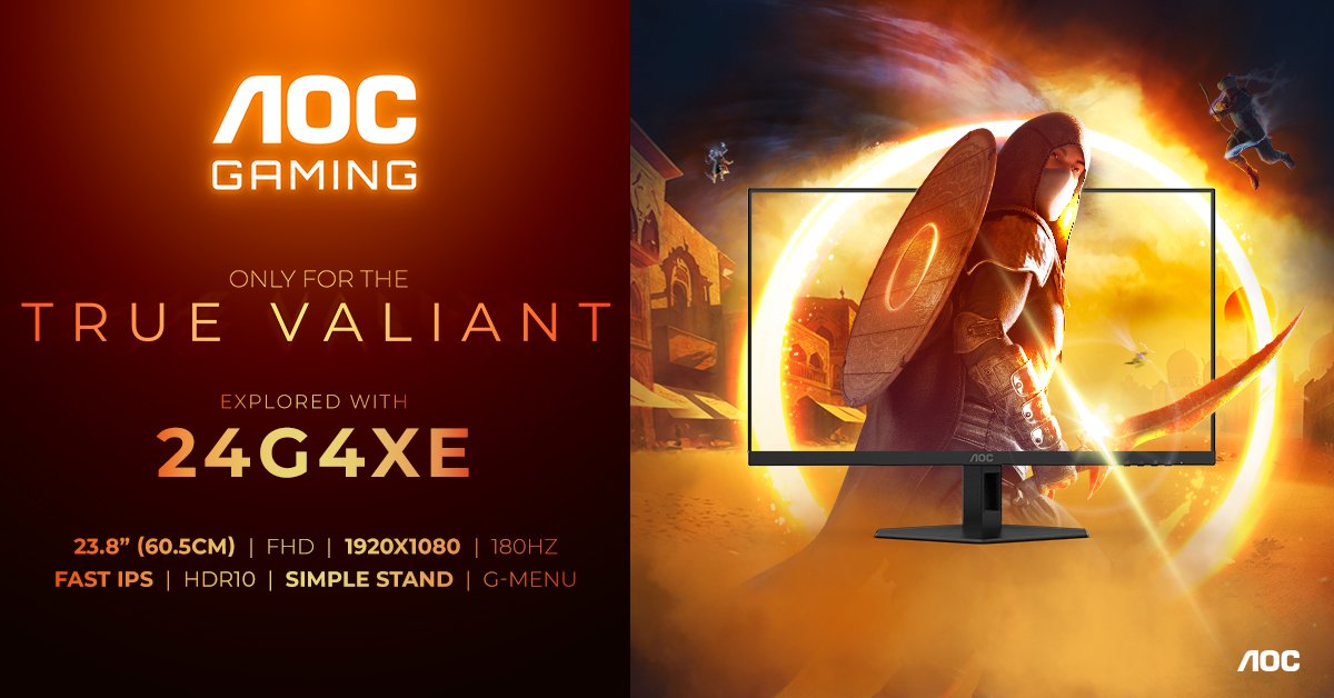 EAN 4038986142045 - AOC 24G4XE pantalla para PC 60,5 cm (23.8") 1920 x 1080 Pixeles Full HD LCD Negro, Gris imagen 2