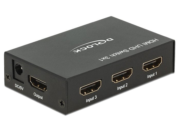Delock 18683 Switch 3 X Hdmi In > 1 X Hdmi Out 4k