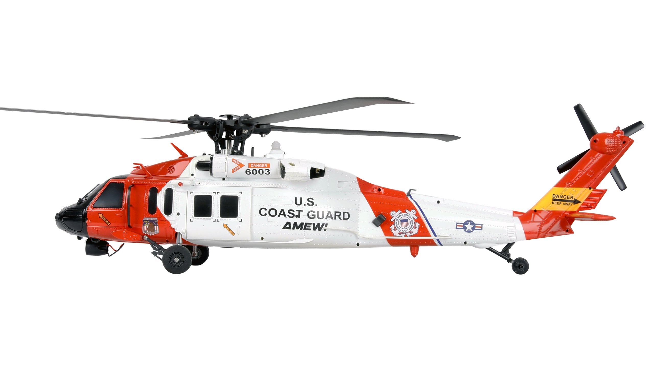 Amewi Uh60 Negro Hawk Coamguard Helikopter 6g 3d Rtf