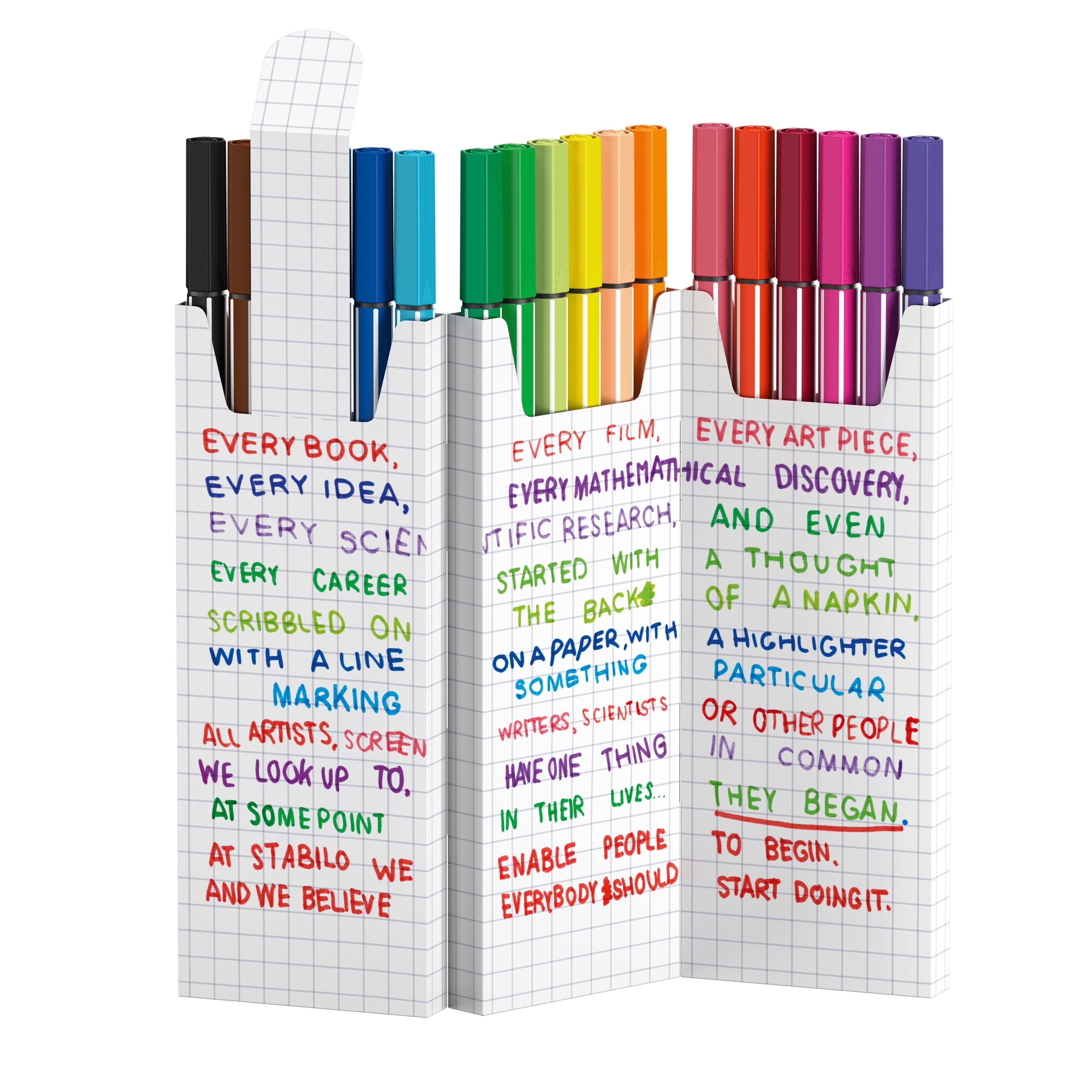 Stabilo Pen 68 Pack De 18 Rotuladores De Punta De Fibra - Trazo De 1mm Aprox. - Tinta Con Base De Agua - Colores