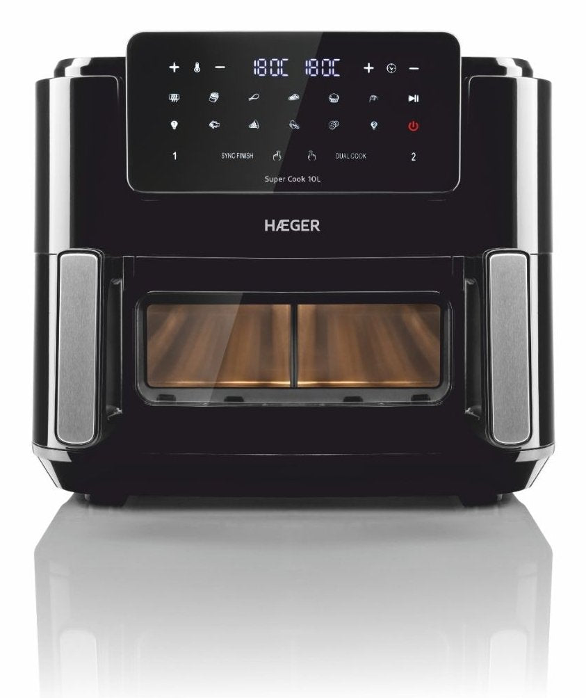 EAN 5608475038693 - Haeger AF-D10.010A freidora Doble 10 L Independiente 2600 W Freidora de aire caliente Negro imagen 1