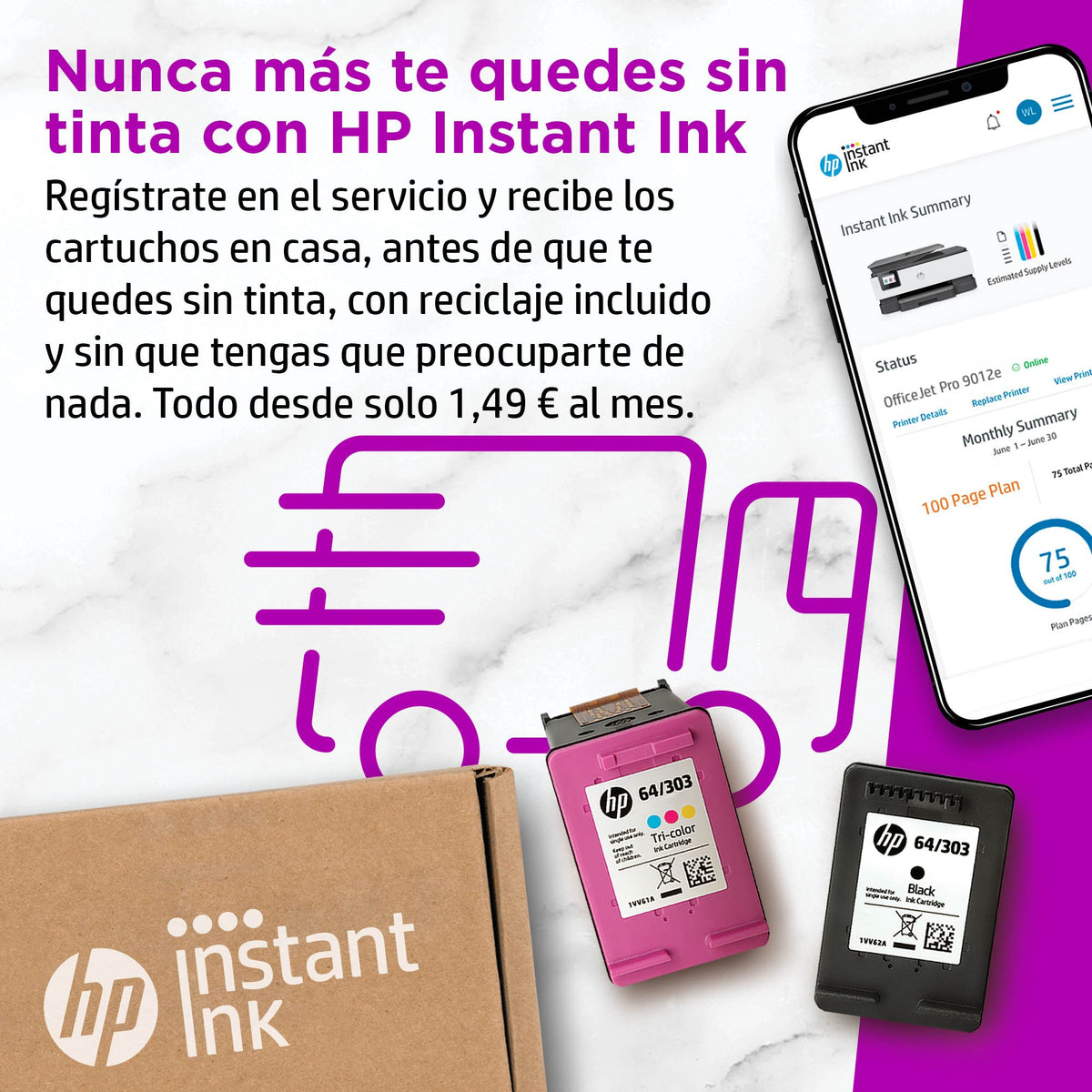 EAN 0195161213915 - HP OfficeJet Pro 9012e All-in-One Prntr Inyección de tinta térmica A4 4800 x 1200 DPI 22 ppm Wifi imagen 7