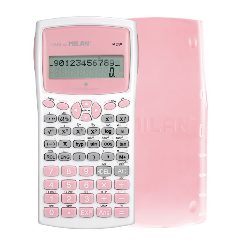 EAN 8411574090250 - Milan M240 calculadora Bolsillo Calculadora científica Rosa, Blanco imagen 1