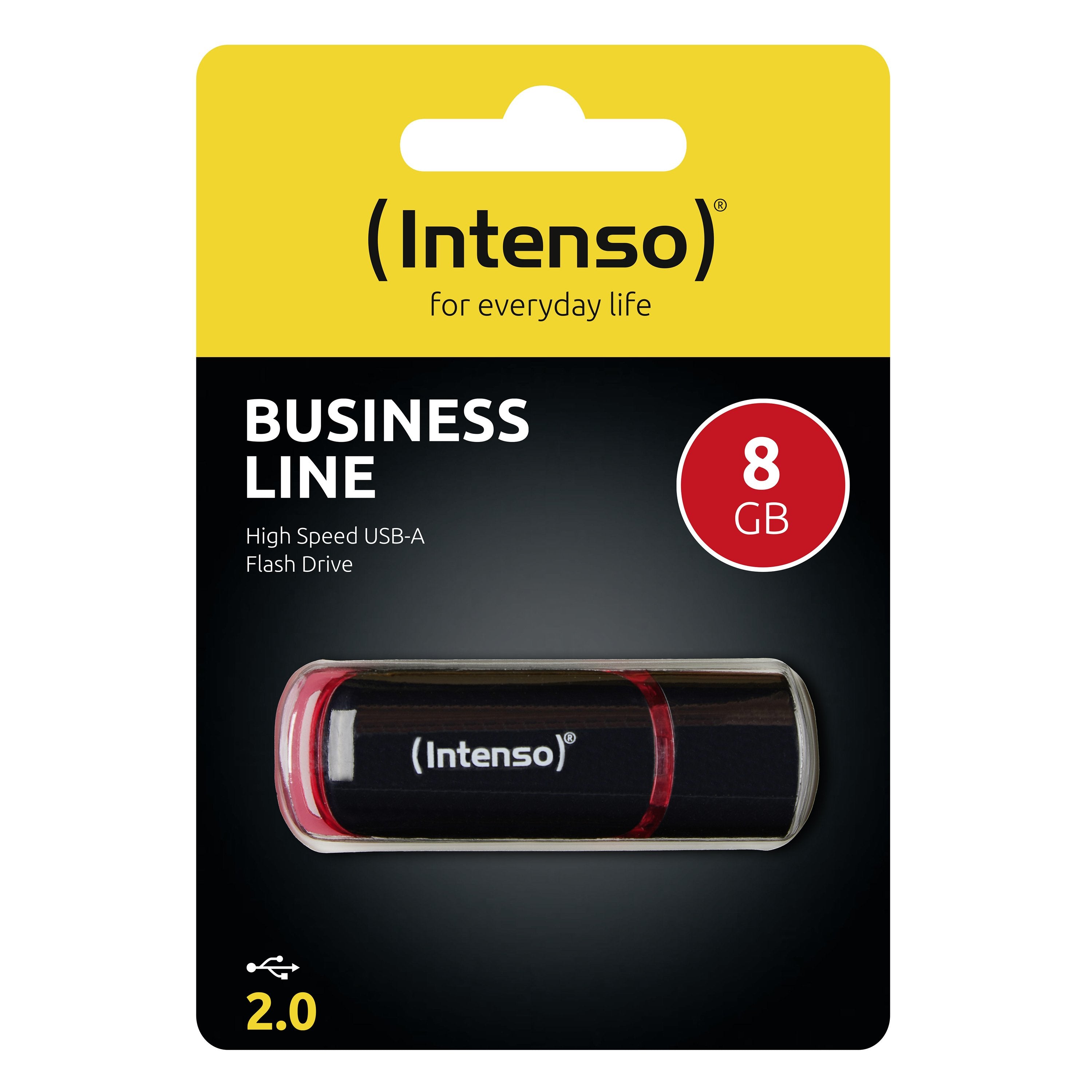 EAN 4034303020201 - Intenso 8GB USB2.0 unidad flash USB USB tipo A 2.0 Negro, Rojo imagen 1