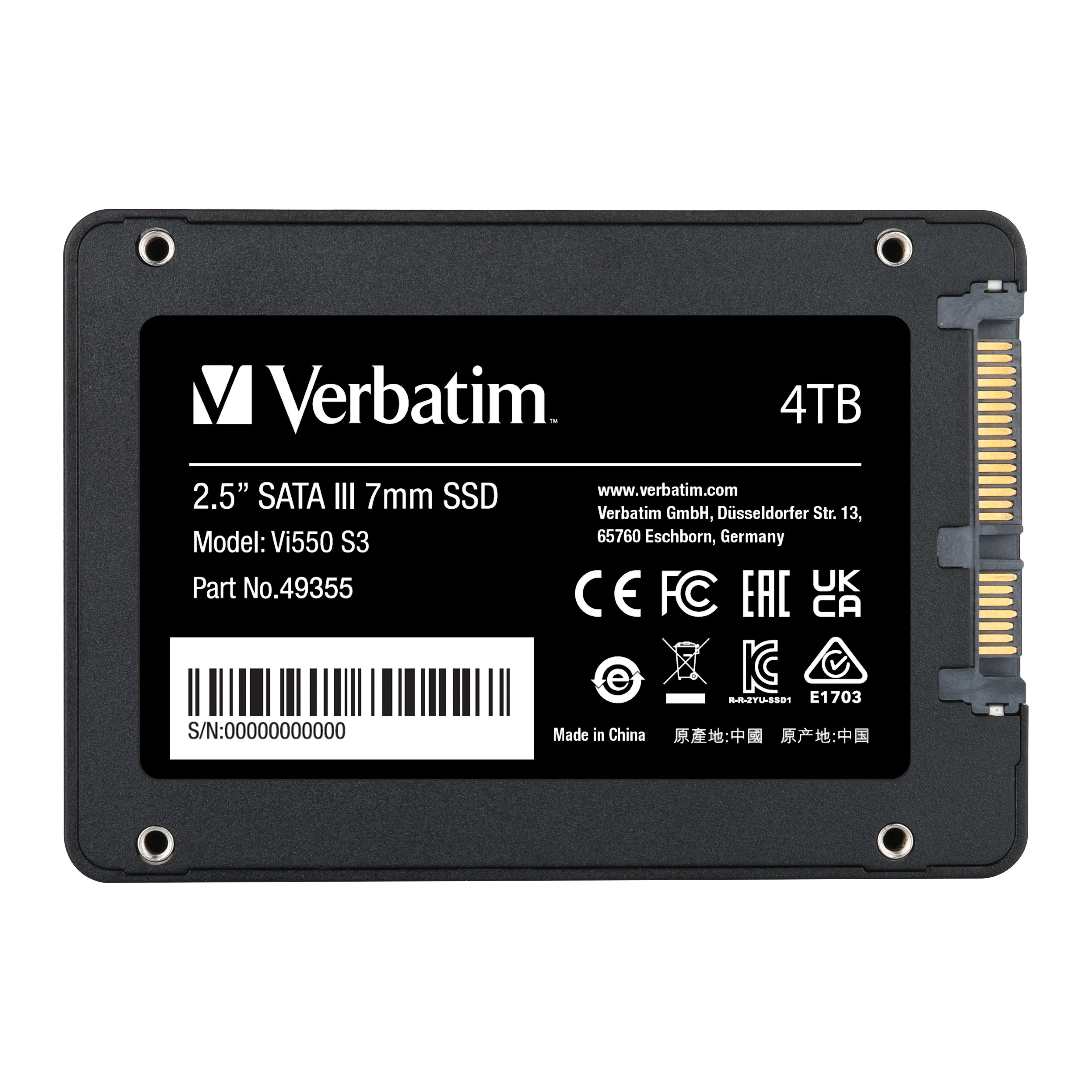 EAN 0023942493556 - Verbatim Vi550 S3 4 TB 2.5" Serial ATA III 3D NAND imagen 6