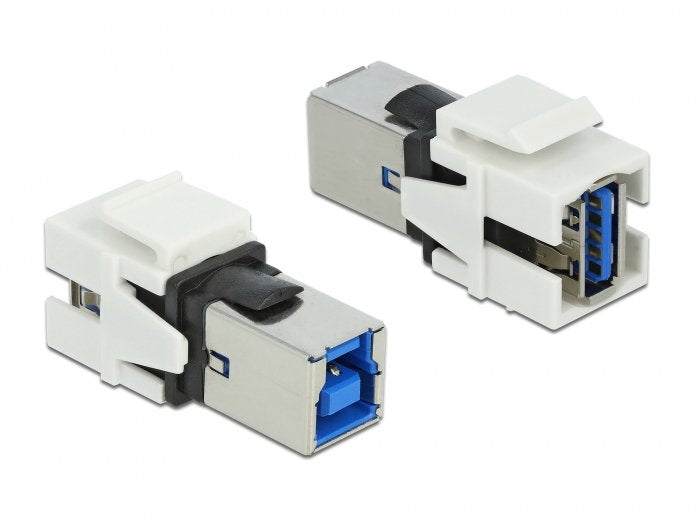 Delock 86394 Módulo Keystone Usb 3.0 A Hembra > Usb 3.0 B Hembra Bílá