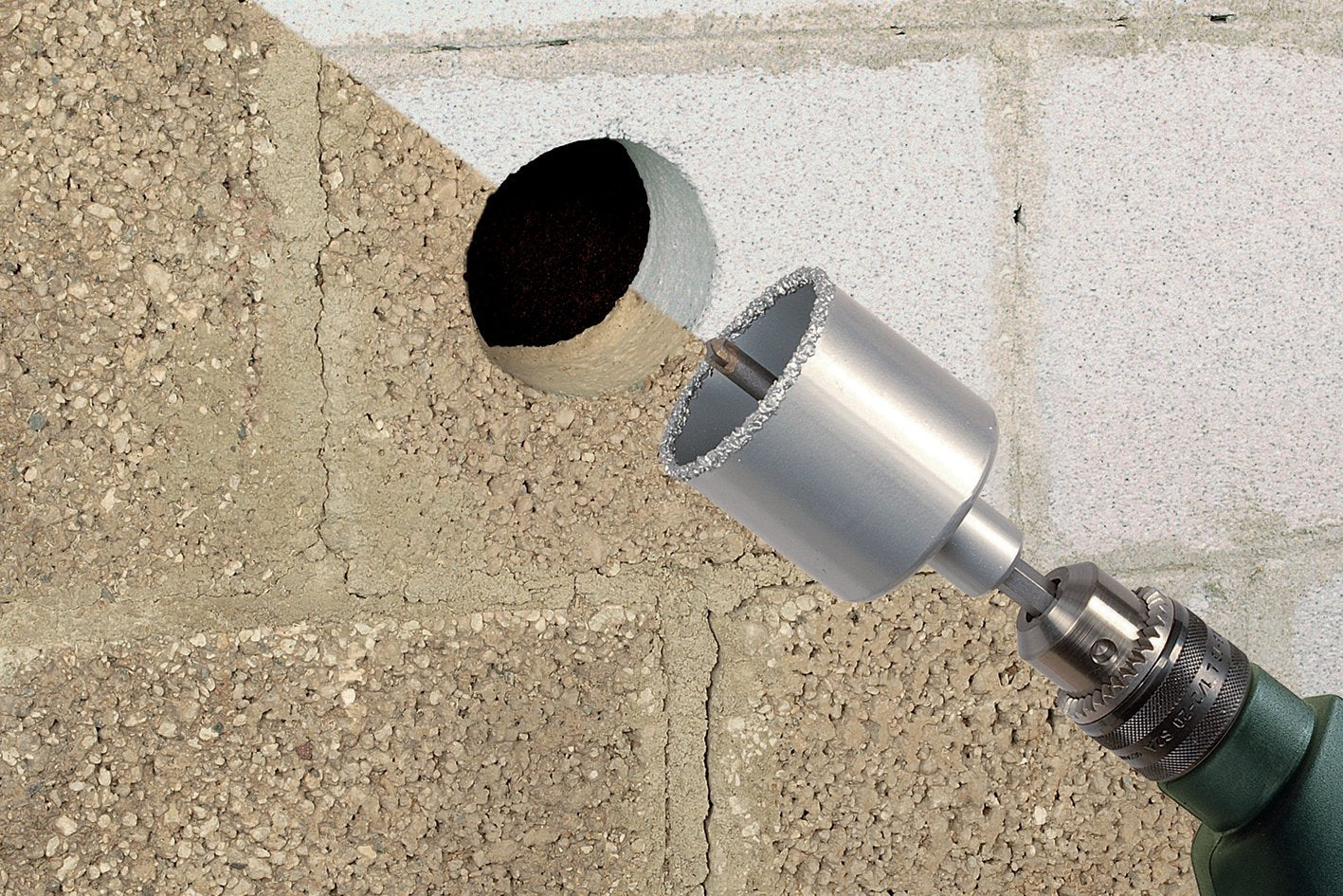 Corona De Perforación Recubierta De Carburo De Tungsteno, Con Adaptador, Ø33 X 55 Mm