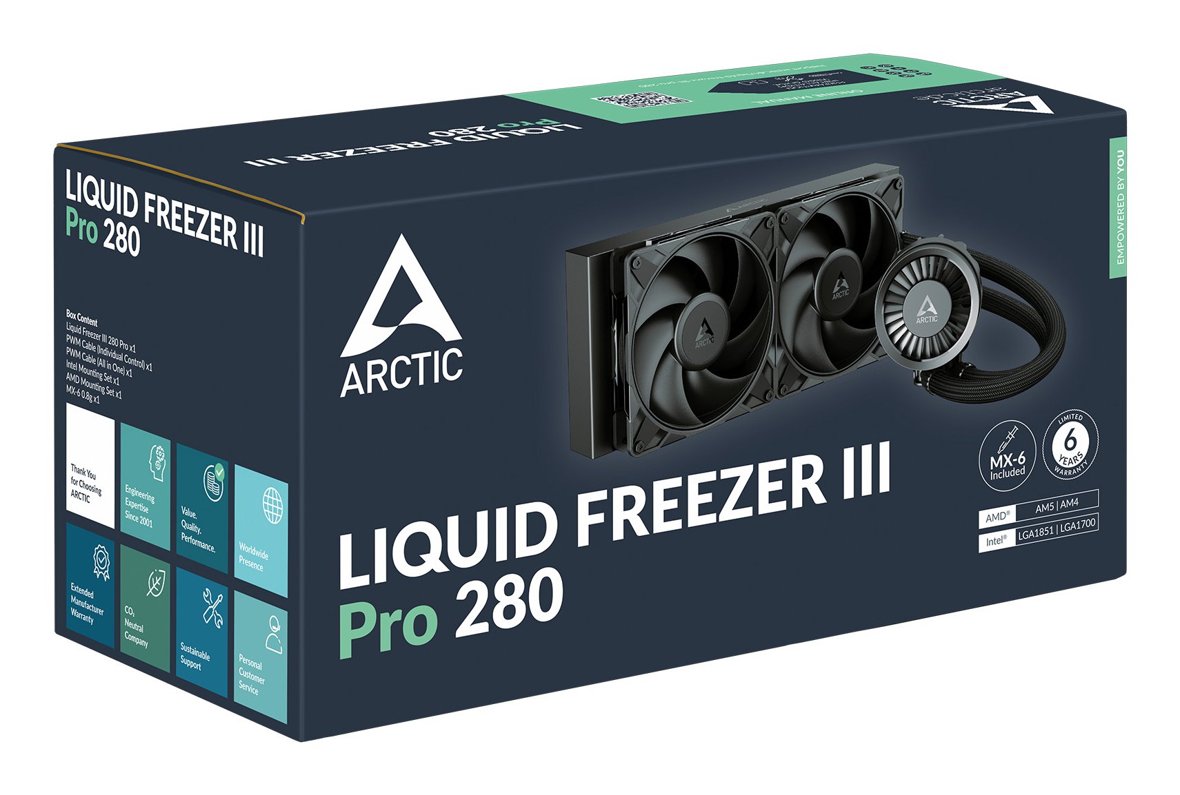 Refrigerador Liquido Cpu Arctic Wak Liquid Freezer Iii Pro 280 Negro Acfre00179a