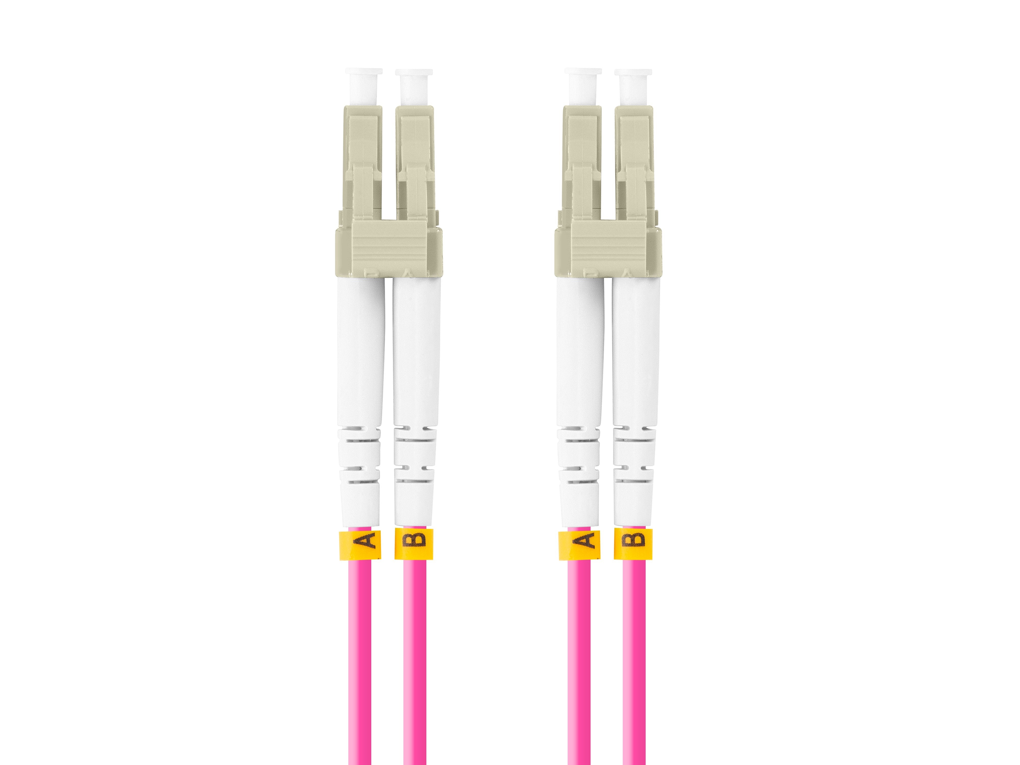 Cable Fibra Óptica 1m Lanberg Multi Lc/Upc-Lc/Upc Duplex Om4 50/125 Lszh Violeta