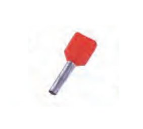 Intercable Iciae18z Zwillings- Aderendhlse 2x1qmm 8mm Rot