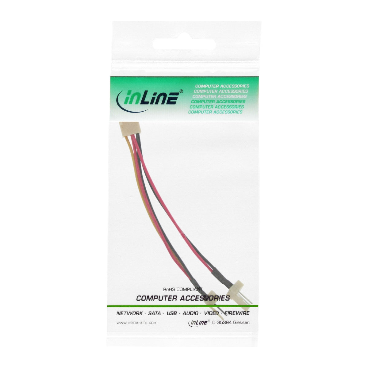 100 Piezas Inline Cable Y Ventilador De 3 Pines Hembra A 2 De 3 Pines Macho