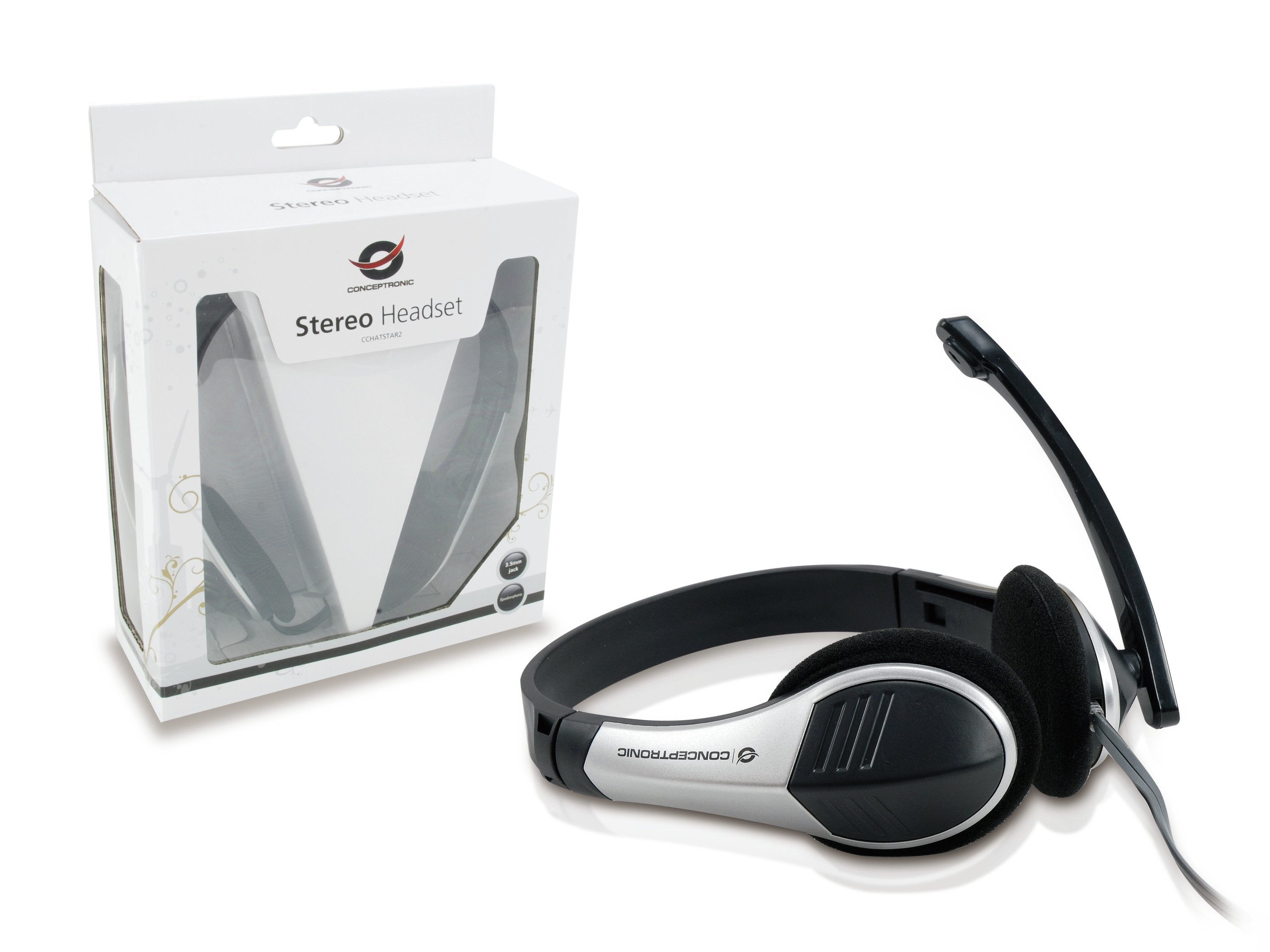 Conceptronic Auriculares Chatstar2 V2 Stero Microfono Flexible C08-045