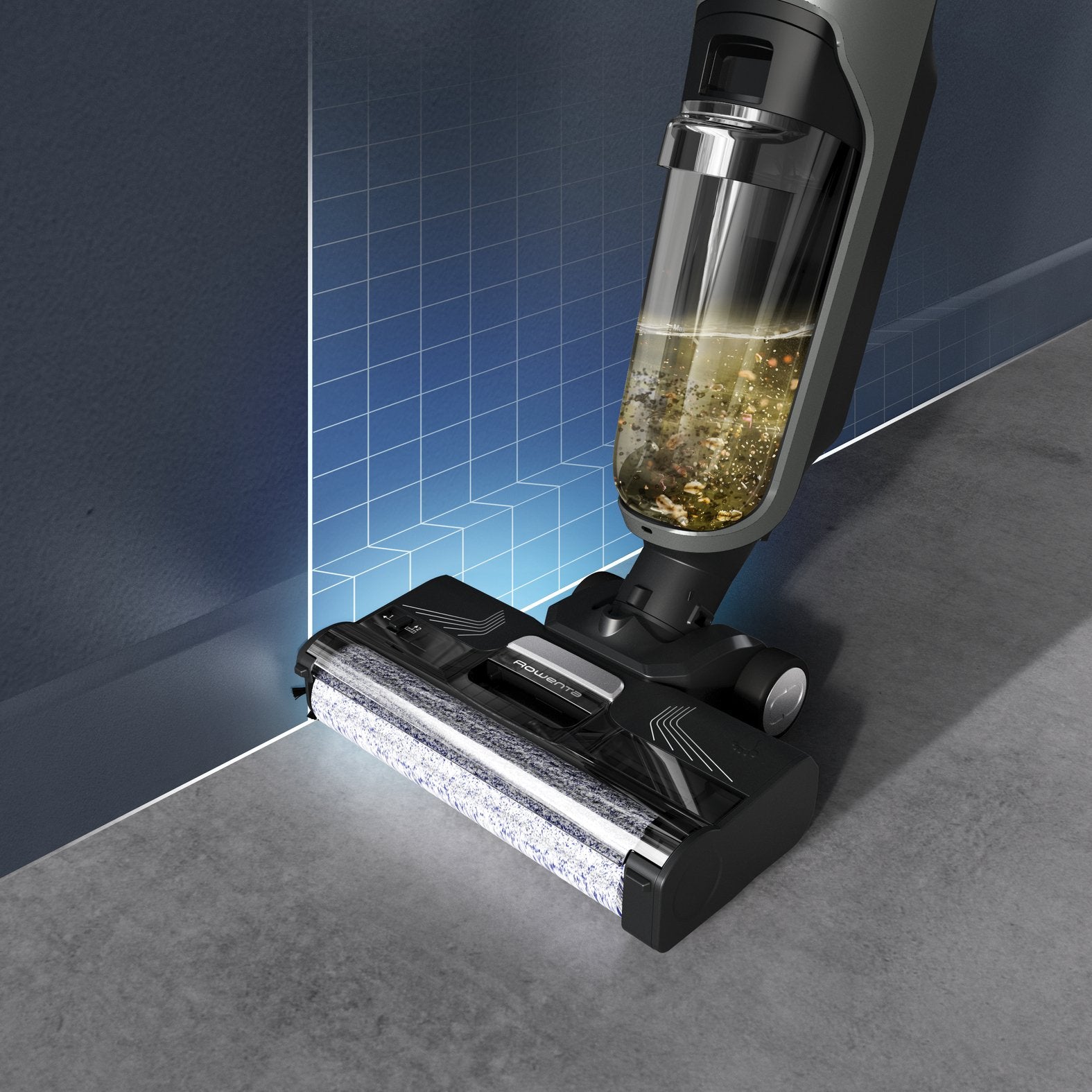 EAN 3221616130012 - Rowenta X-Clean 4 GZ5035 Aspiradora escoba Batería Seca y húmeda Espuma Sin bolsa 200 W Gris imagen 7