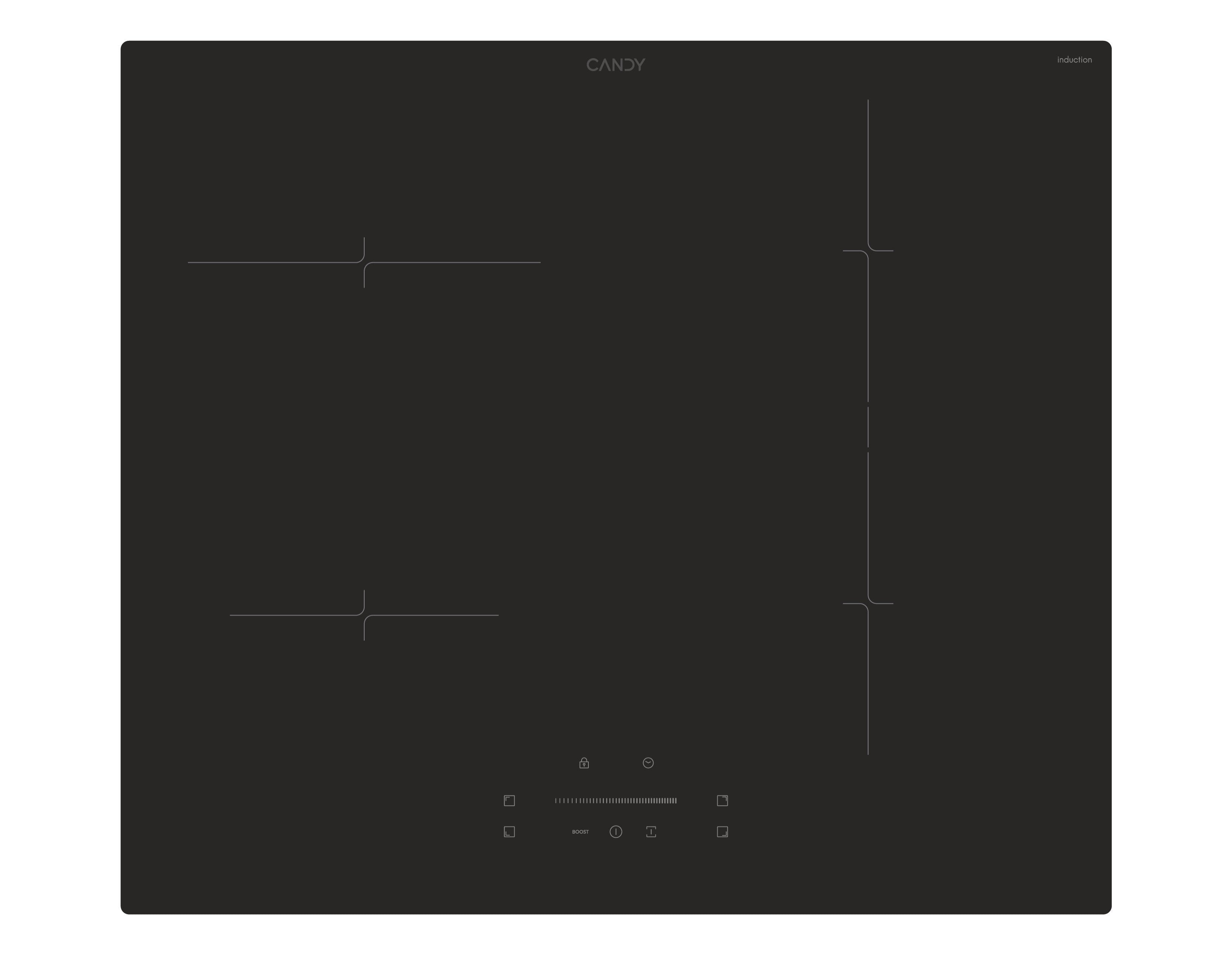 EAN 8059019042770 - Candy CTP6SC4/E1 Negro Integrado 59 cm Con placa de inducción 4 zona(s) Campana integrada imagen 1