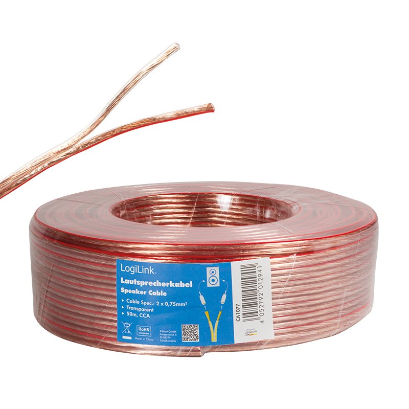 EAN 4052792012941 - LogiLink CA1077 cable de audio 50 m Transparente imagen 4