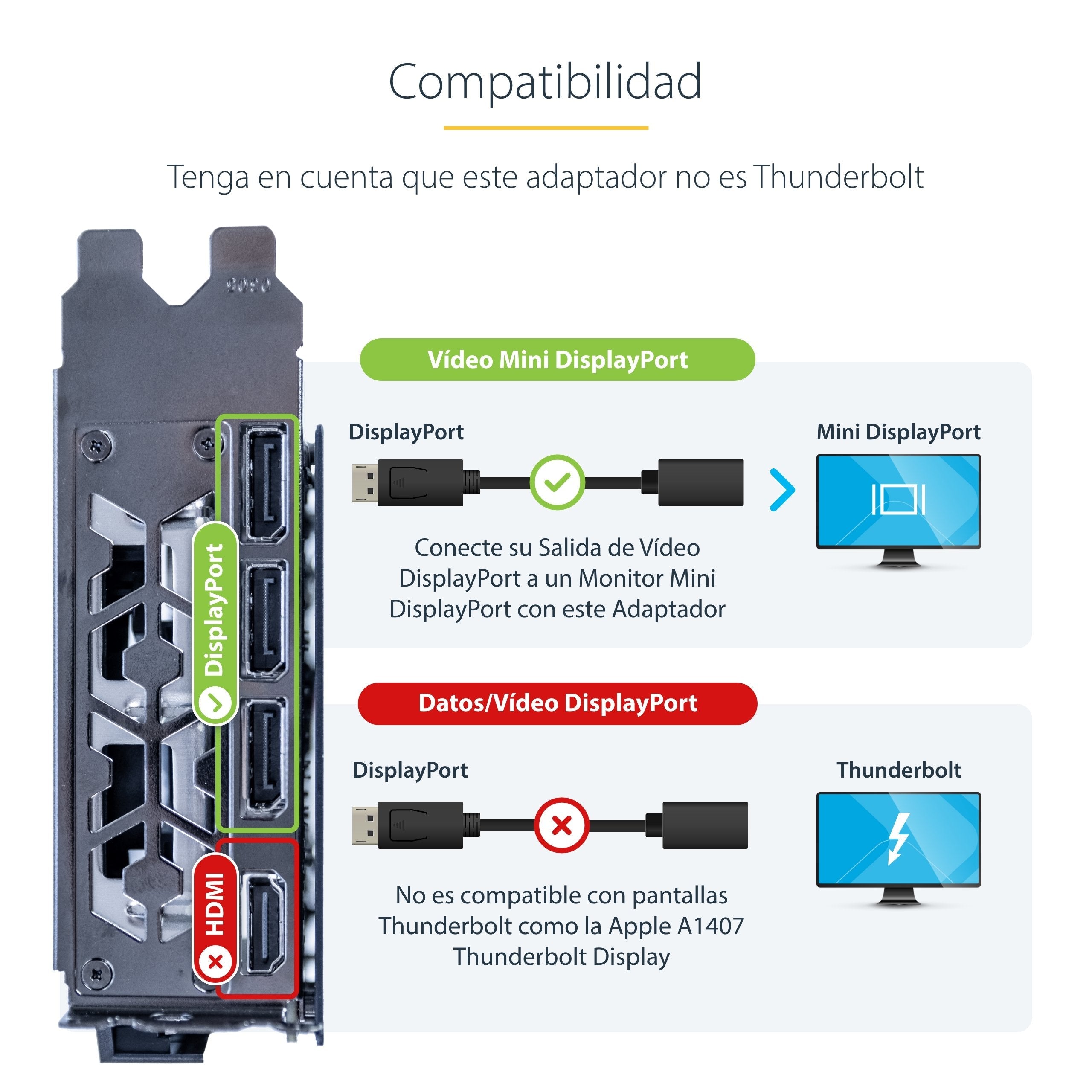 Startech Adaptador Displayport A Mini Displayport M/H 0.15m Negro