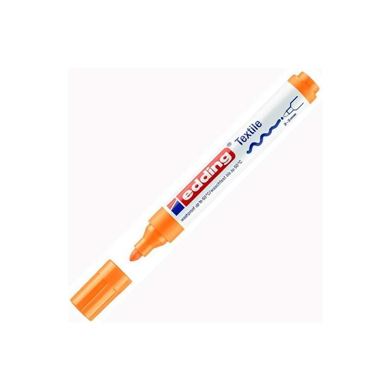 Edding Marcador Textil 4500 Permanente Punta Redonda Naranja Fluorescente